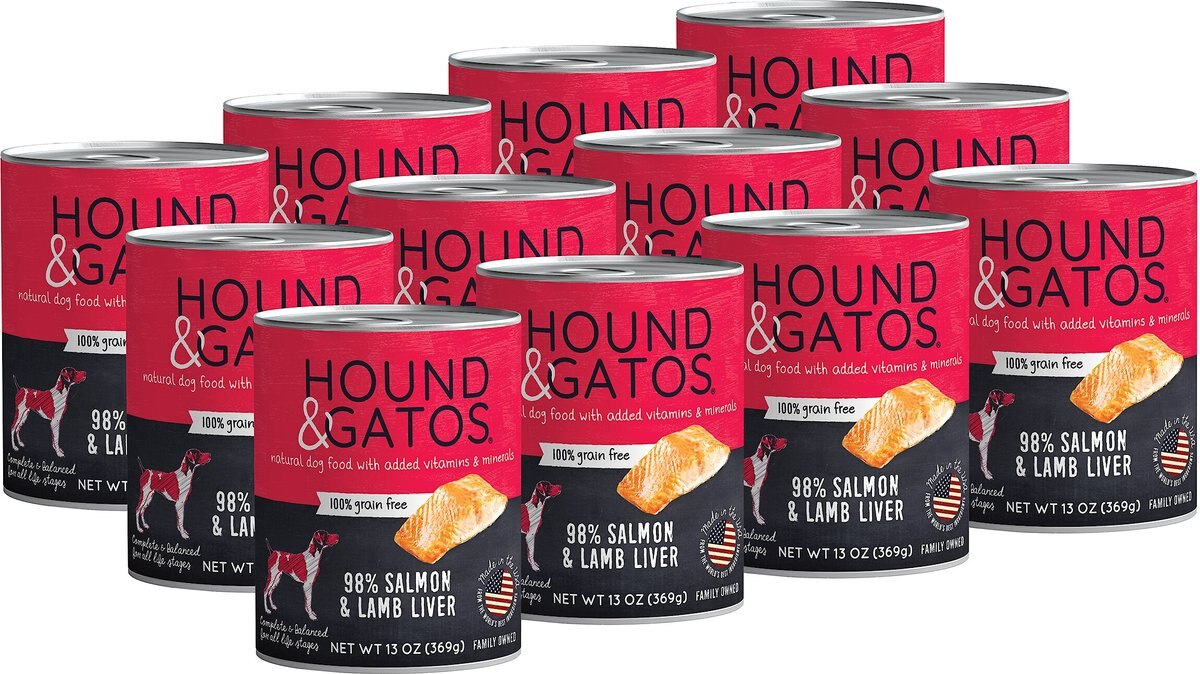 Hound and Gatos 98% Salmon and Lamb Liver Grain-Free Canned Dog Food