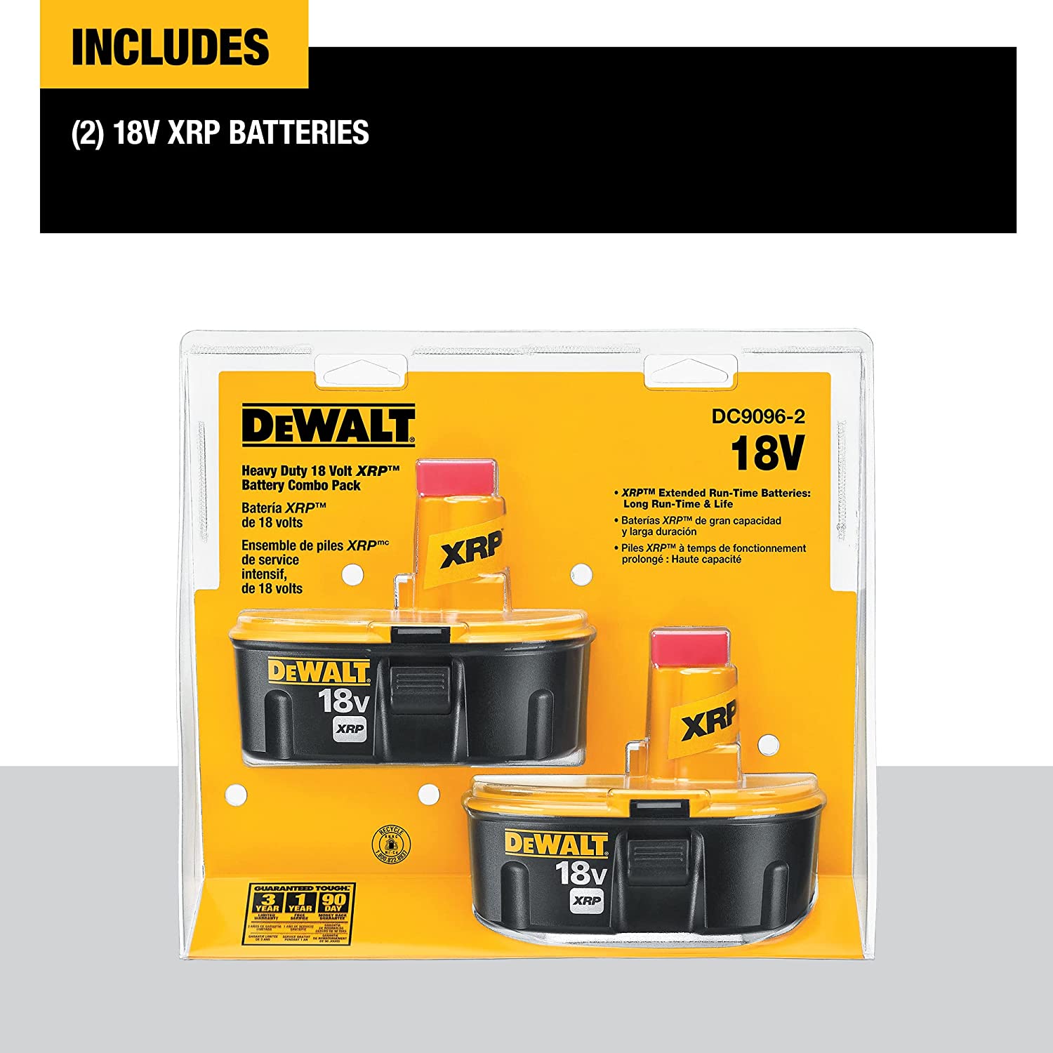 DEWALT 18V Battery， XRP， Combo Pack (DC9096-2)