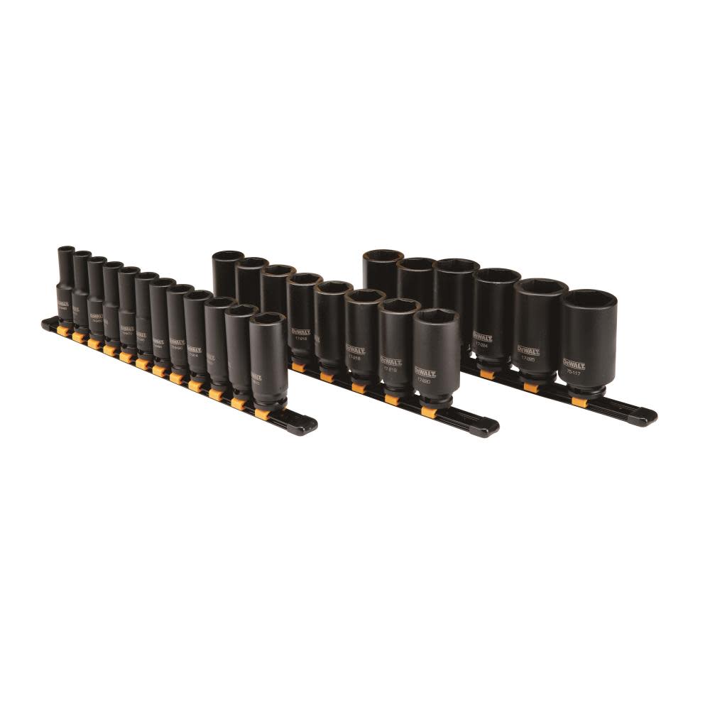 DEWALT 26 Piece 1/2 in Drive Deep Metric Impact Socket Set 6 PT DWMT19242 from DEWALT