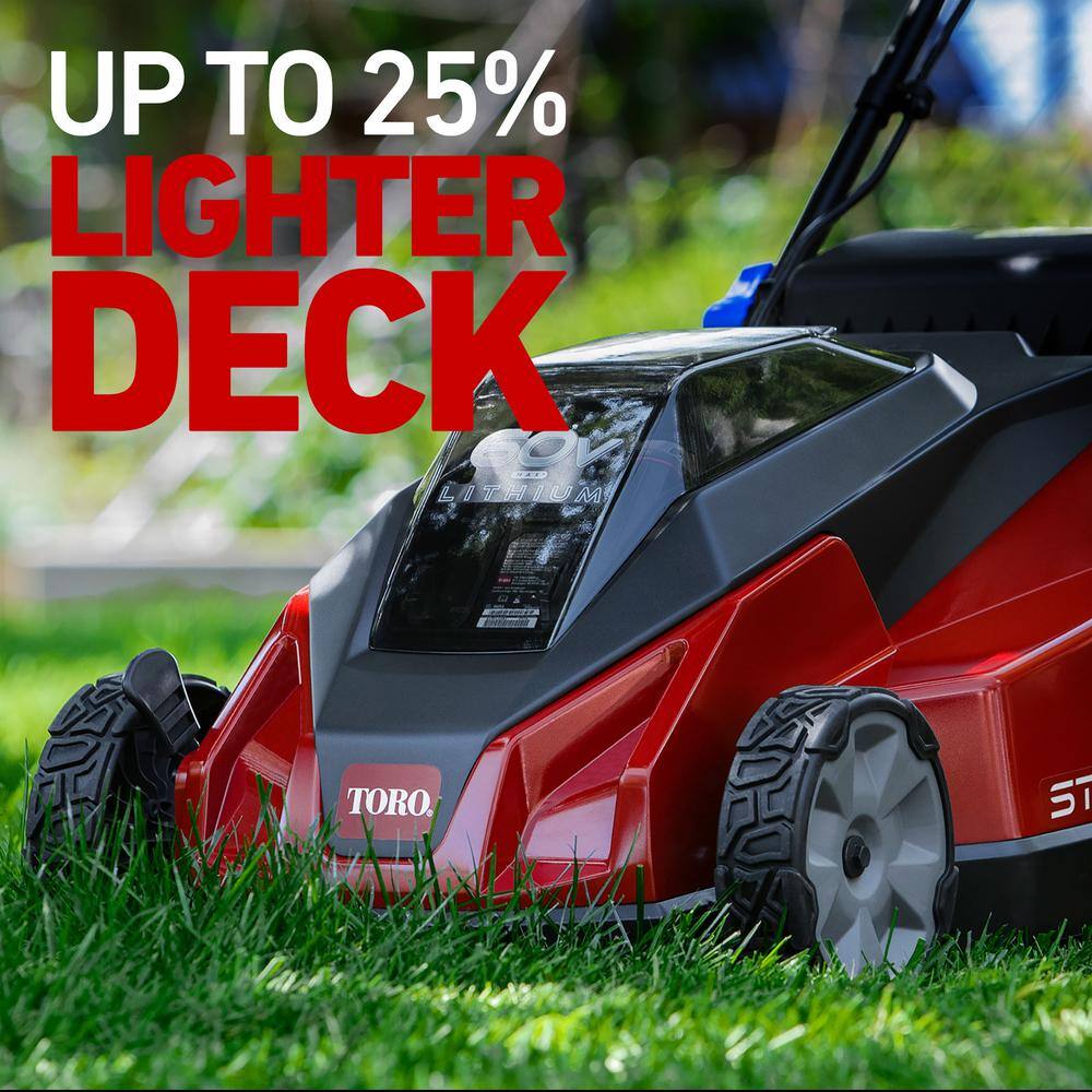 Toro 60V MAX* 21 in. Stripe Self-Propelled Mower - 5.0 Ah BatteryCharger Included 21620