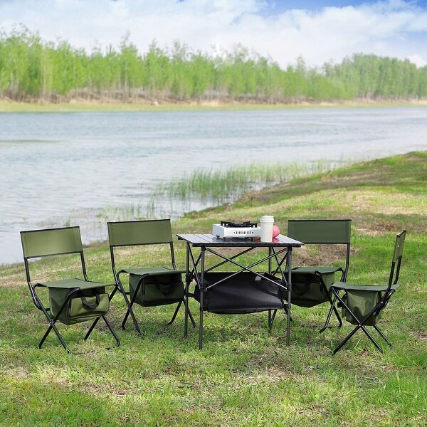 5Piece Folding Outdoor Table and Chairs Set