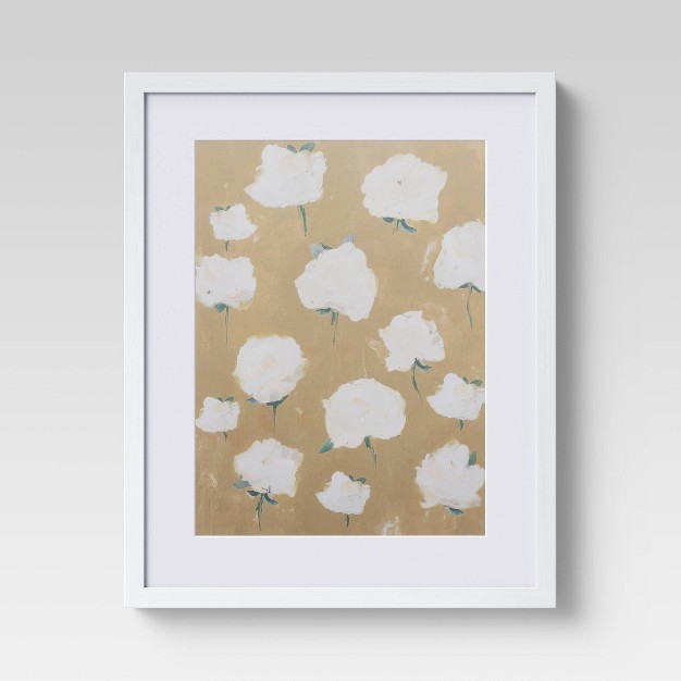 X 20 quot Loose Floral Framed Wall Art