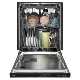 Whirlpool 24 in. Fingerprint Resistant Stainless Steel Top Control Built-In Tall Tub Dishwasher with Third Level Rack 47 dBA WDTA50SAKZ