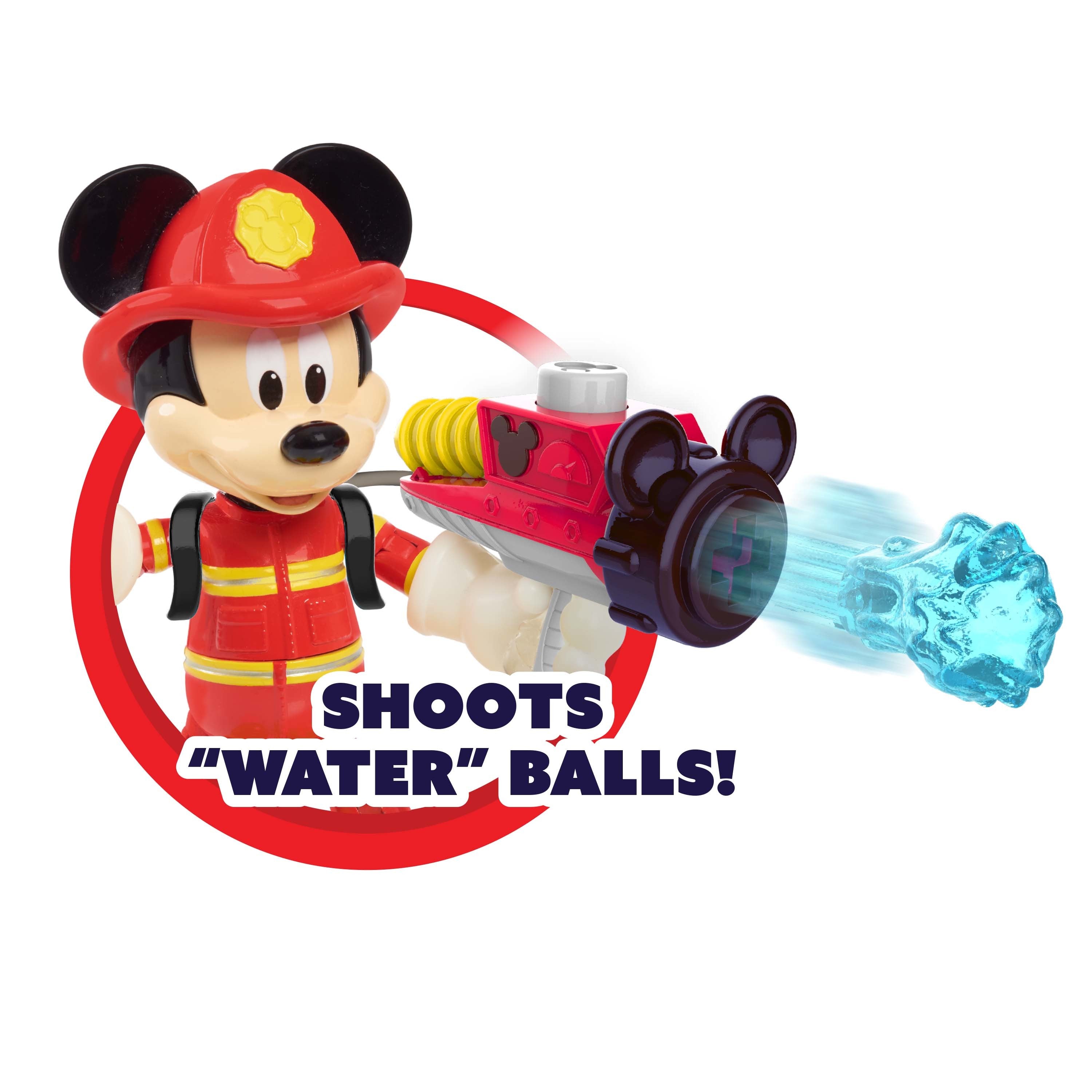 Disney Junior Fire Rescue Mickey Mouse Articulated 6-inch Figure and Accessories， Officially Licensed Kids Toys for Ages 3 Up， Gifts and Presents