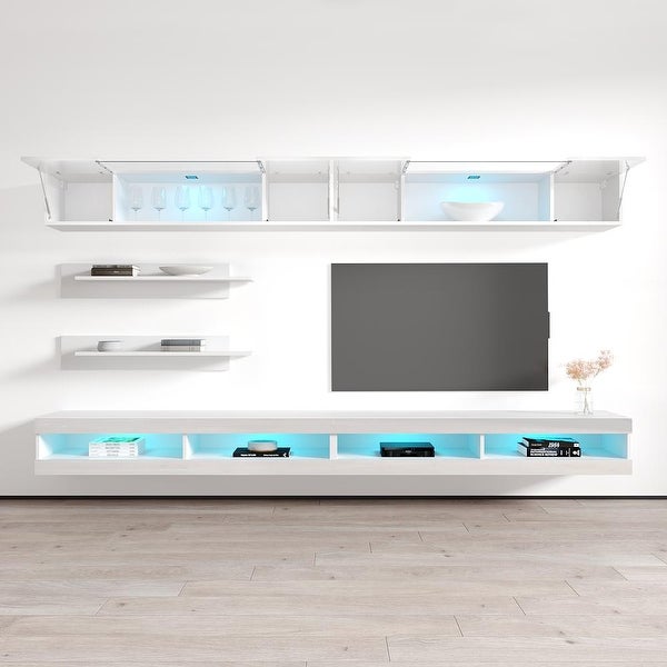 Fly I3 34TV Wall Mounted Floating Modern Entertainment Center