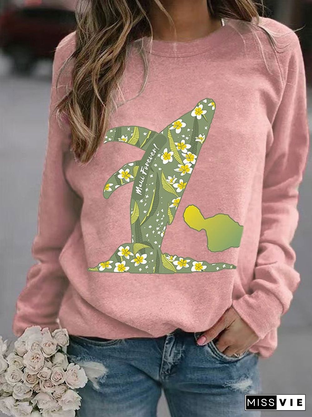 Women's Maui Forever Print Sweatshirt