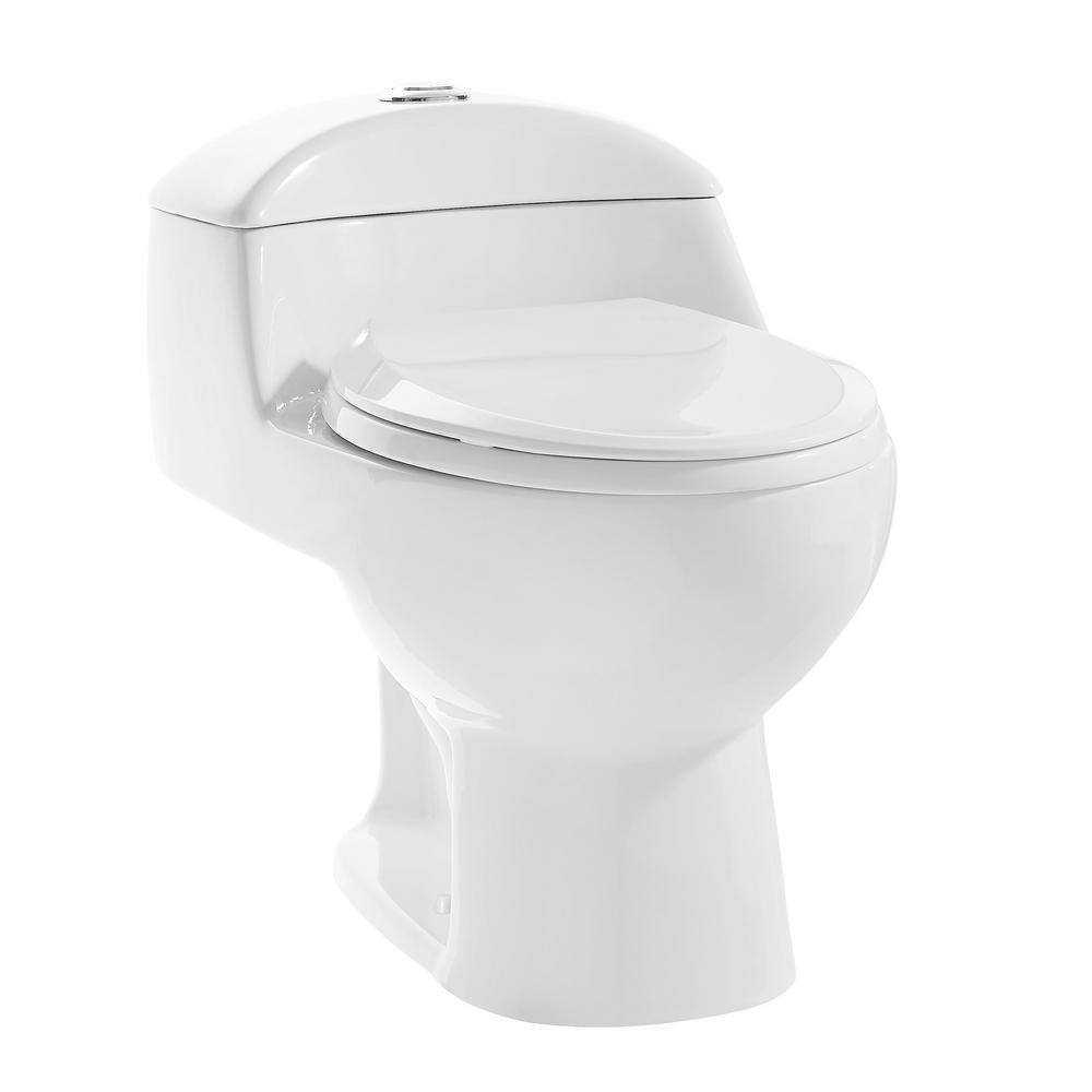 Swiss Madison Chateau 1-Piece 0.81.28 GPF Dual Flush Elongated Toilet in White SM-1T803