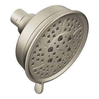 MOEN 4-Spray 4.4 in. Single Wall Mount Fixed Shower Head in Brushed Nickel 3638BN