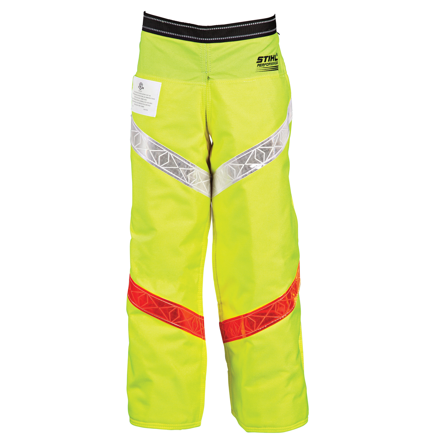 STIHL Dynamic Hi-Vis Nylon Reflective Protective Apron Chaps Green 44 inch 1 pk