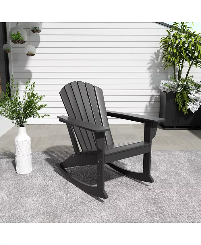 WestinTrends Outdoor Patio Poly Adirondack Rocking Chair Rocker