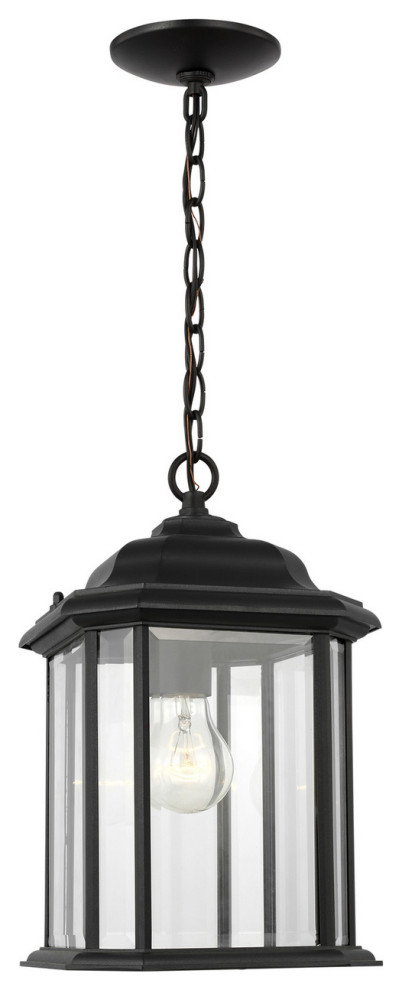 Kent One Light Outdoor Pendant in Black   Transitional   Outdoor Hanging Lights   by LAMPS EXPO  Houzz