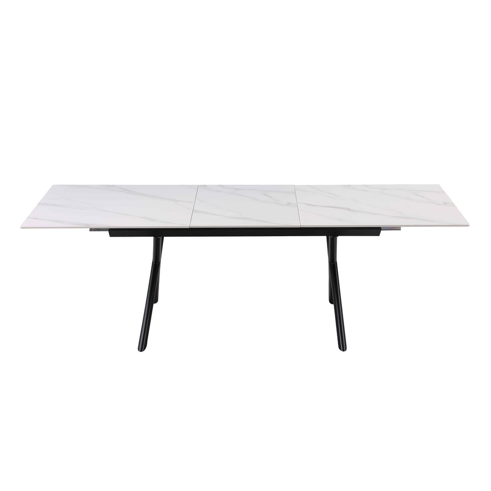 Somette Kortona Extendable Sintered Stone Dining Table