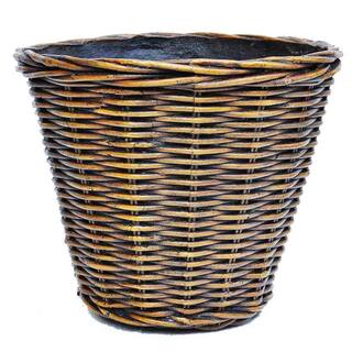 MPG 22 in. Dia Wicker Composite Woven Look Pot PC7138WSW