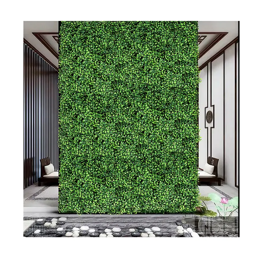 P4/7/100 Wedding Vertical Garden Supplies Hedge Boxwood Artificial Green Grass Wall for Garden Privacy