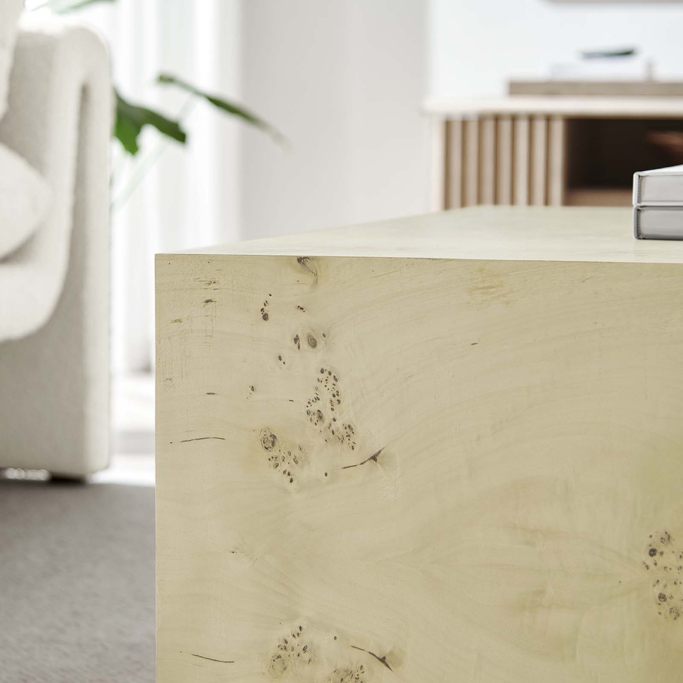 MODWAY Cosmos 36 quotSquare Burl Wood Coffee Table   Transitional   Coffee Tables   by Modern Furniture LLC  Houzz