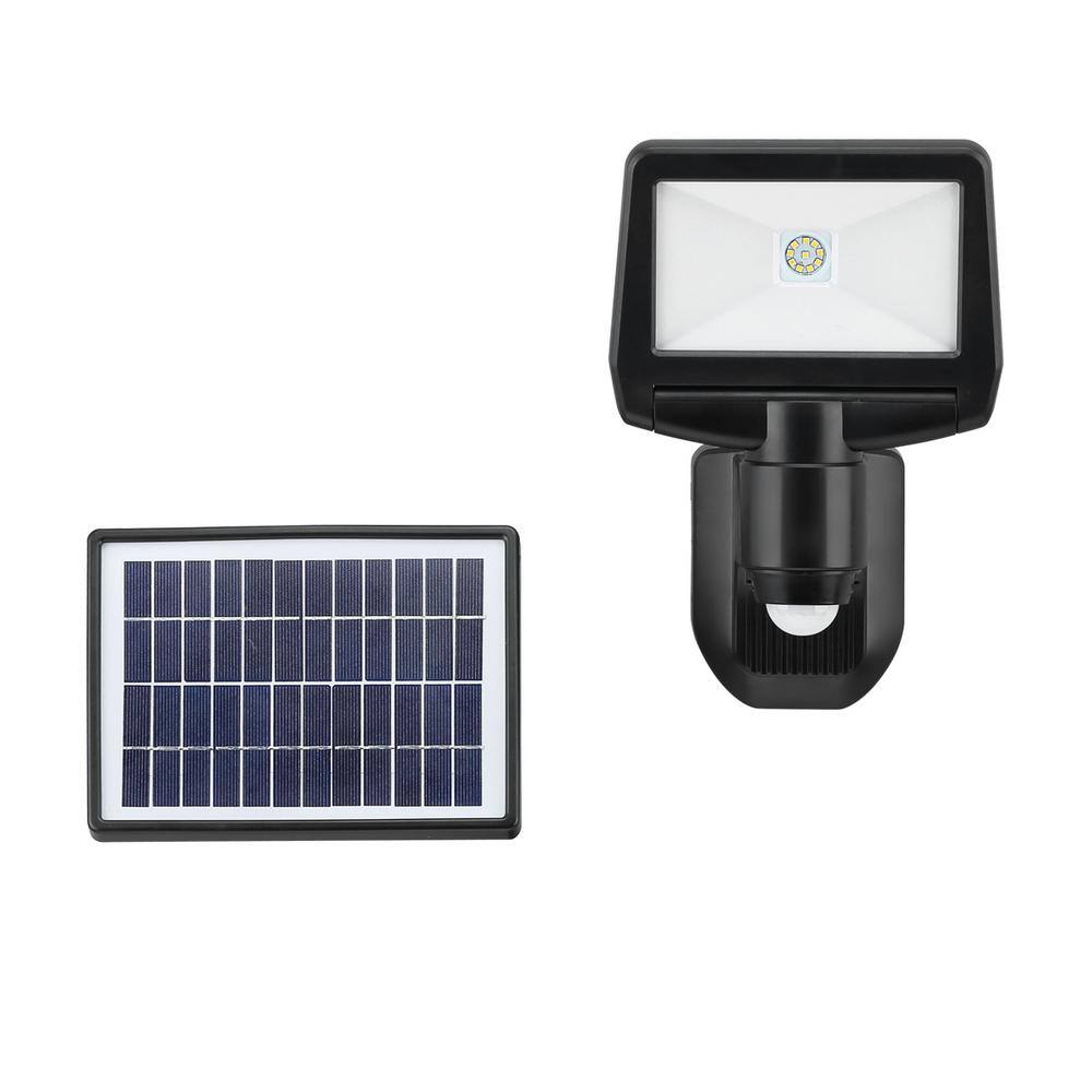 Link2Home 900 Lumen Motion Activated Solar Security Light - Integrated LED Flood Light Waterproof Dusk to Dawn Photocell Sensor EM-SL700B