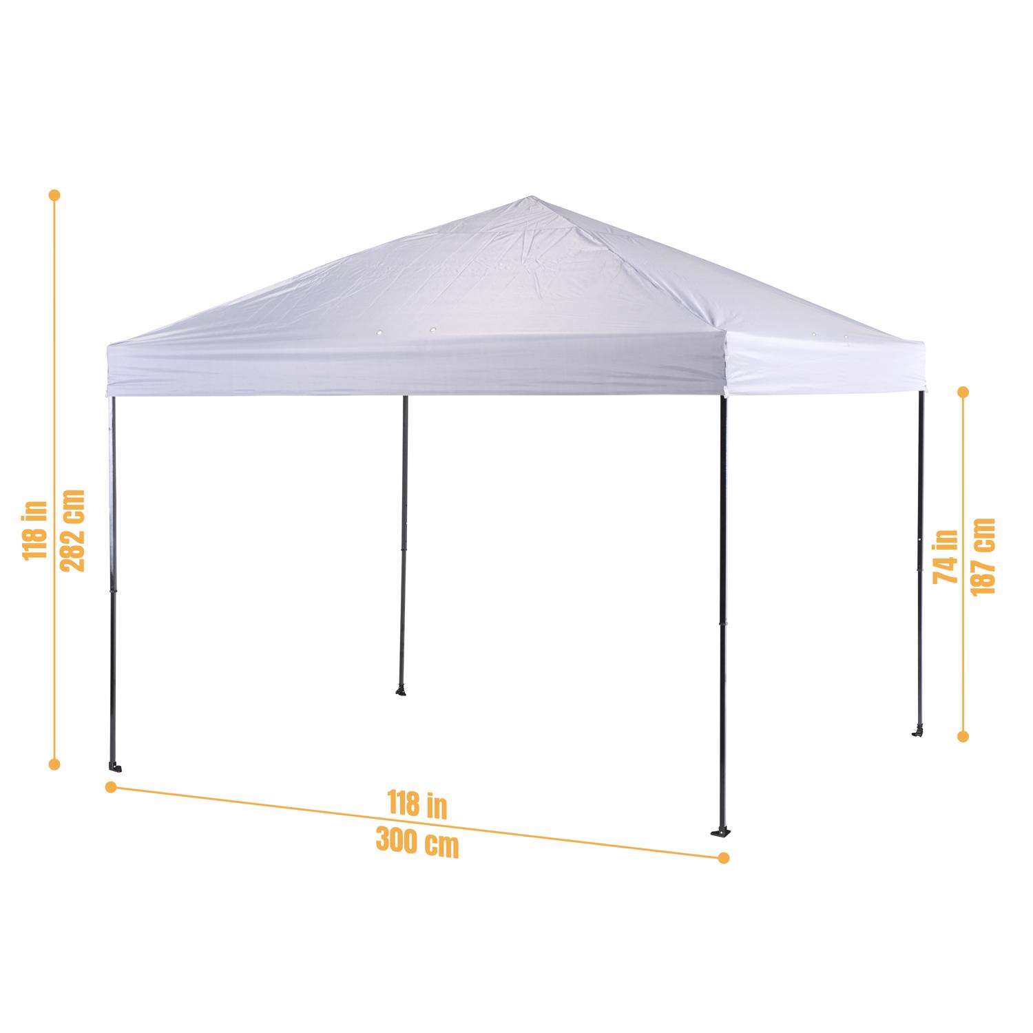 Crown Shades One Touch Polyester Canopy 9.38 ft. H X 10 ft. W X 10 ft. L