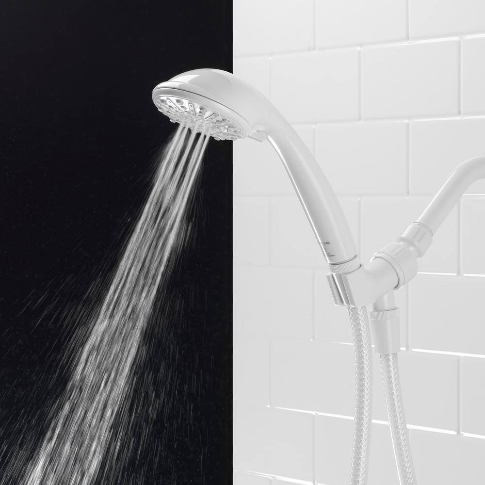 Glacier Bay 3-Spray 3.3 in. Single Wall Mount Handheld Adjustable Shower Head in White 8467000HC