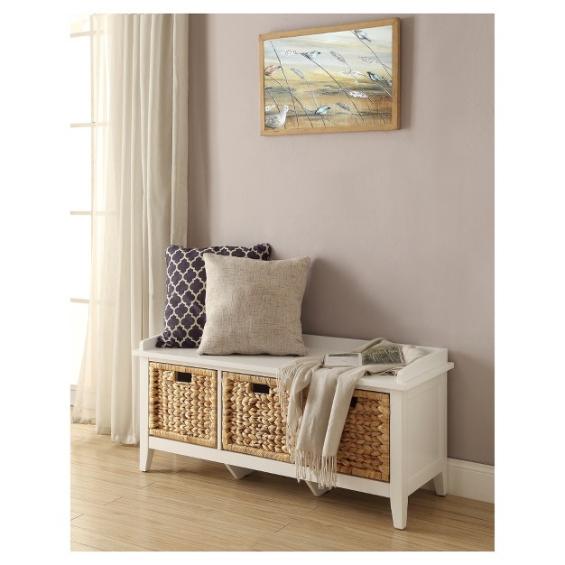 Storage Bench White Acme Furniture