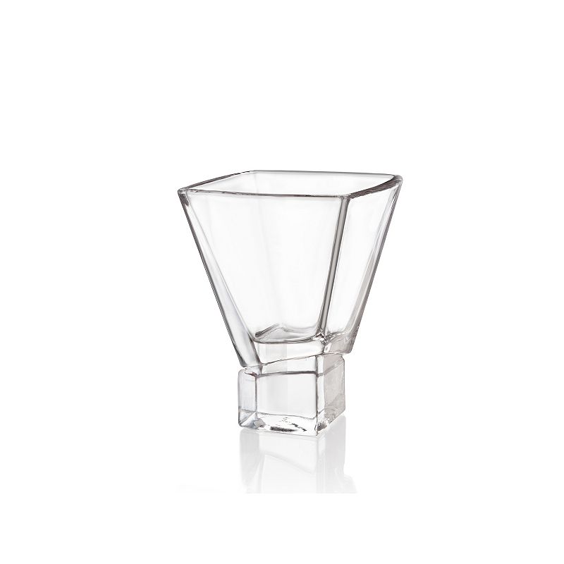 JoyJolt Square Heavy Base Crystal Martini 8-oz. 4-pc. Glass Set