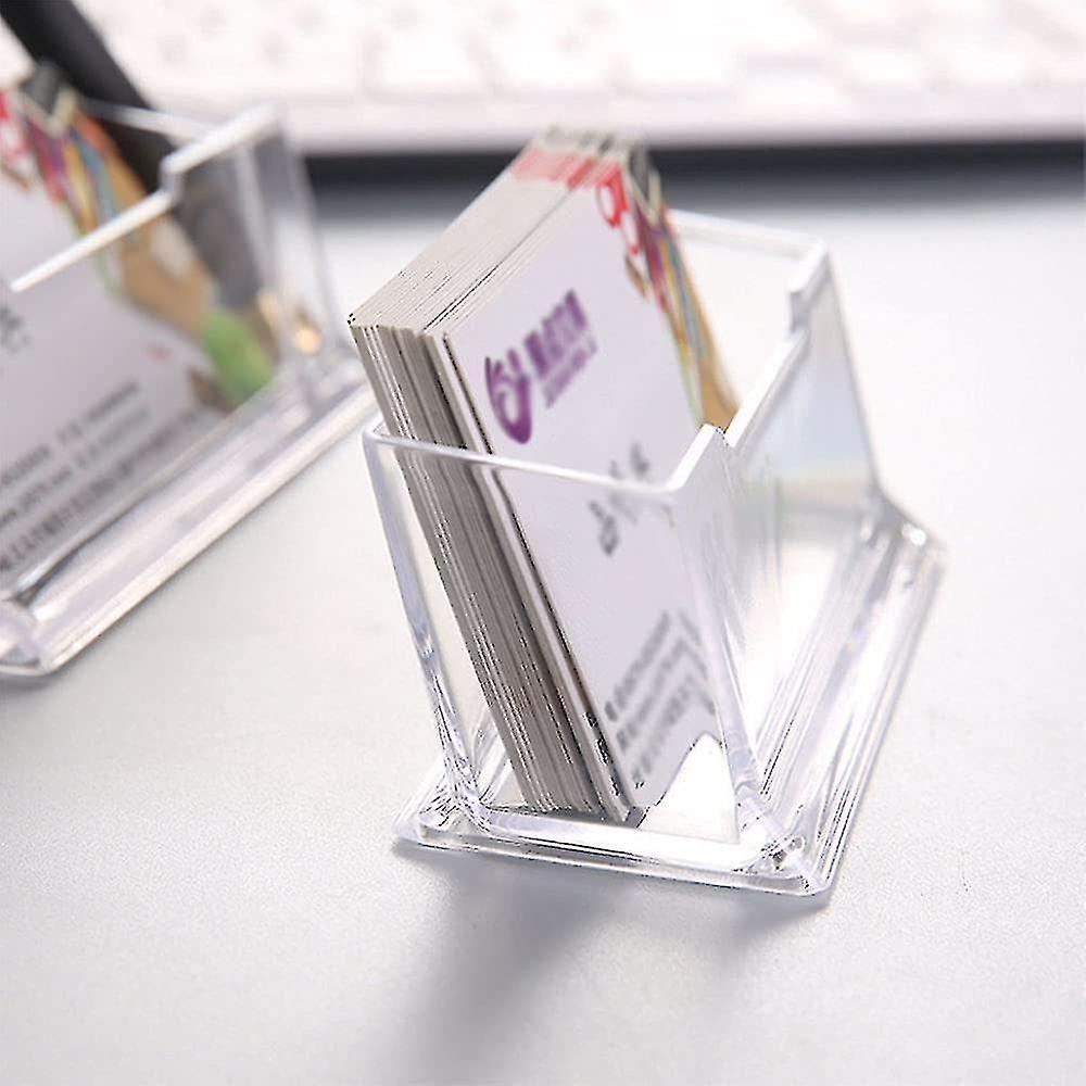 2 Pcs Business Card Holders Small， Business Card Stand Holder， Desktop