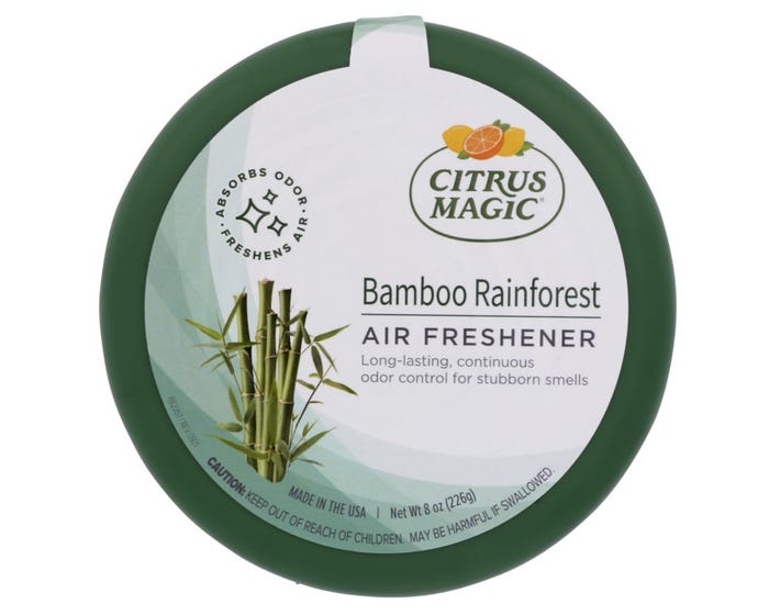 Citrus Magic Solid Air Freshener， Bamboo Scent， 8 oz. Scent Circle