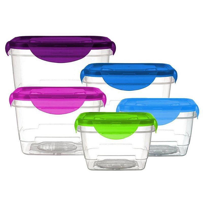 Plastic Jumbo Square Food Storage Container Set