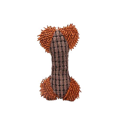 Soft plush dog squeaky bone toy