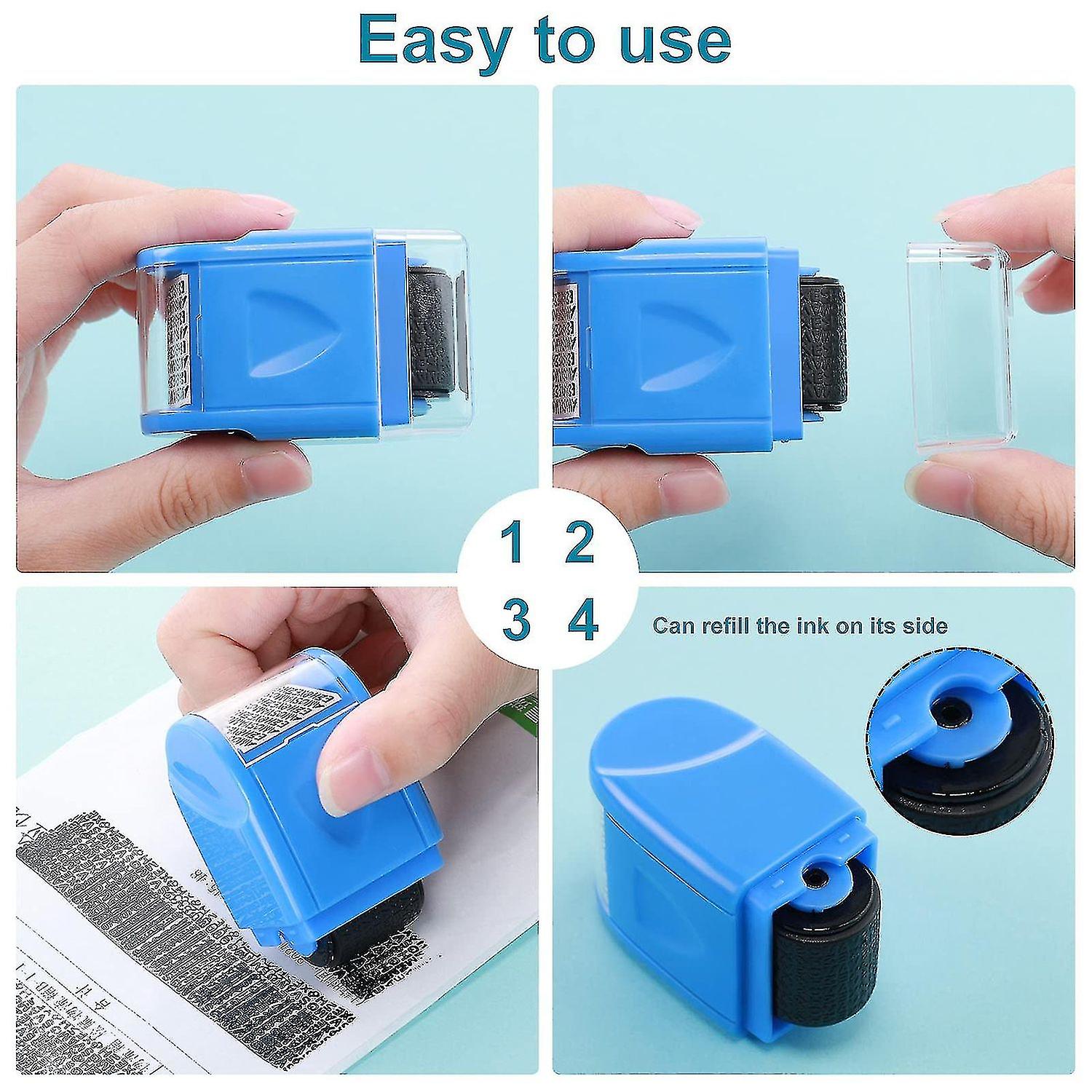 5pcs Privacy Stamp Roll Id Protection Roller Stamp Identity Theft Protection Roller Stamp Wide Rolle