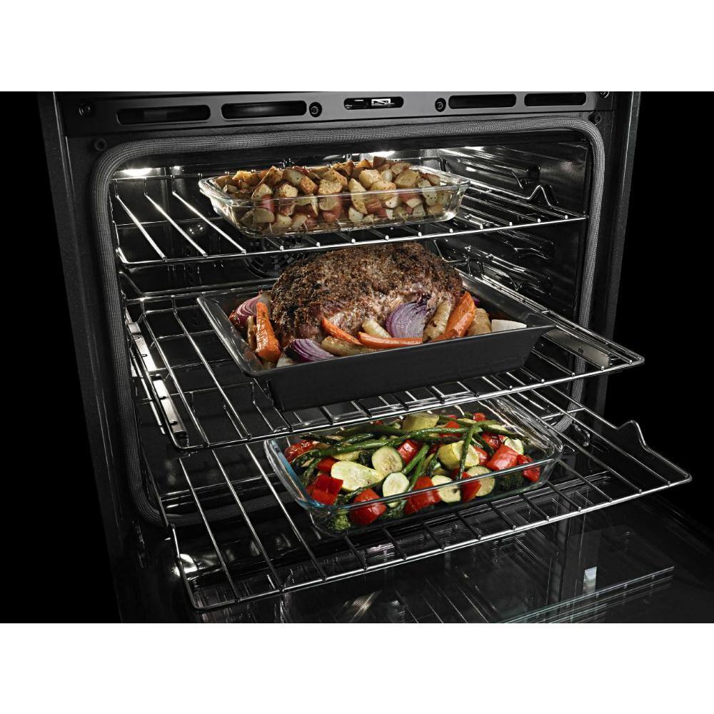 Maytag 27 in. Single Electric Wall Oven with True Convection in Fingerprint Resistant Stainless Steel MEW9527FZ