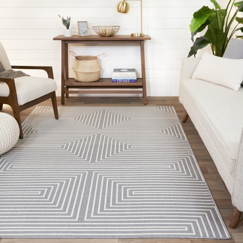 Paskal Geometric Striped Indoor/Outdoor Area Rug