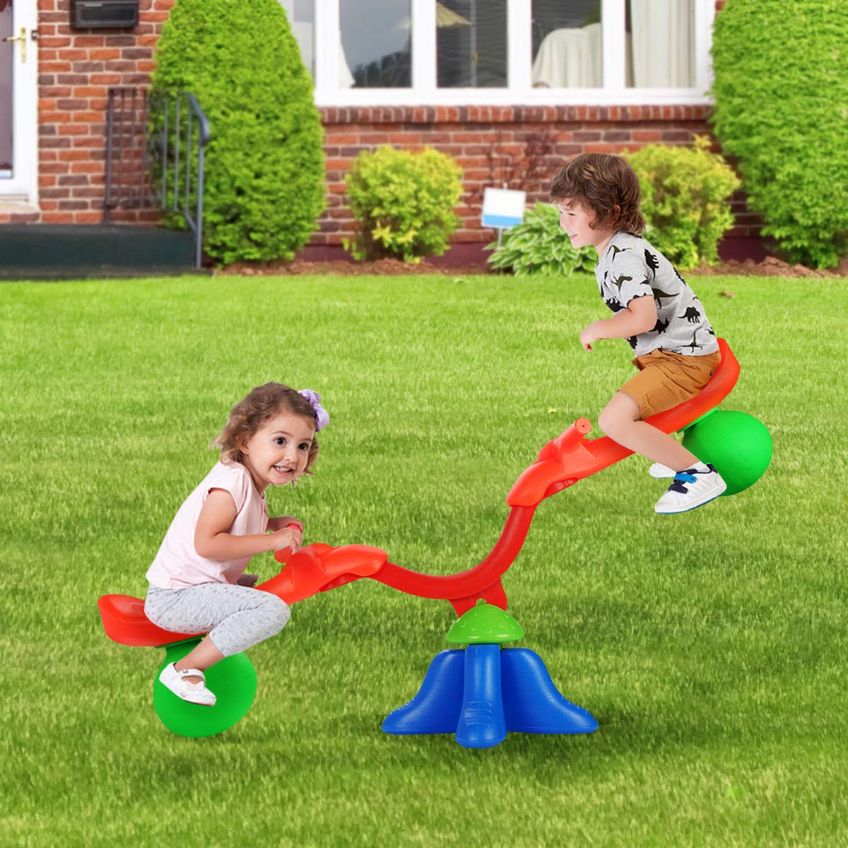 Kids Seesaw Swivel Teeter Totter Playground Equipment