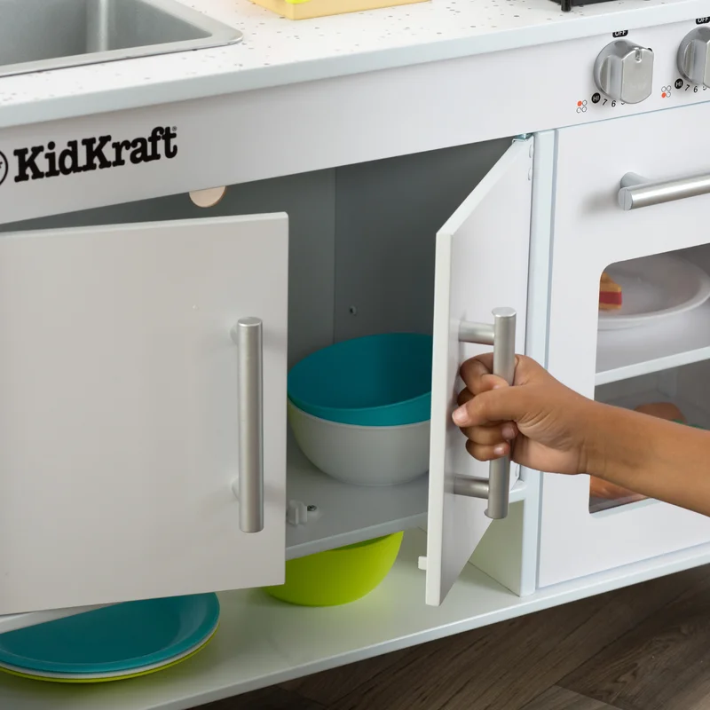 KidKraft Little Cook's Work Station Kitchen， Gift for Ages 3+ ， White