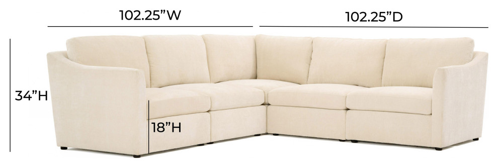 Aiden Beige Modular L Sectional   Beige   Transitional   Sectional Sofas   by First of a Kind USA Inc  Houzz