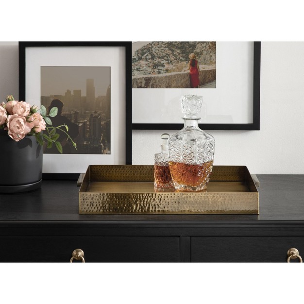 Kate And Laurel Praxis Wood Tiered Tray