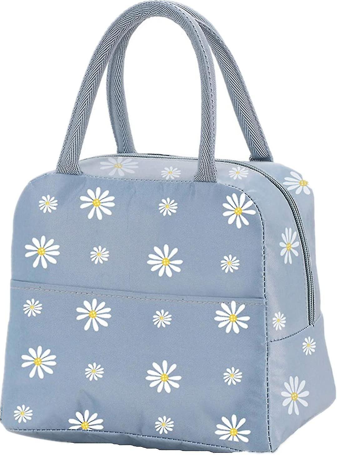 Insulated Lunch Bag， Portable Lunch Bags Er Bag Daisy Pattern Lunch Box Izer Tote Bag For Women Adults Kids Girls Picnic