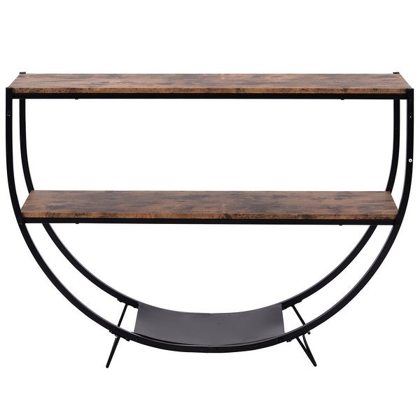 The Gray Barn Highfield Rustic Industrial Console Table