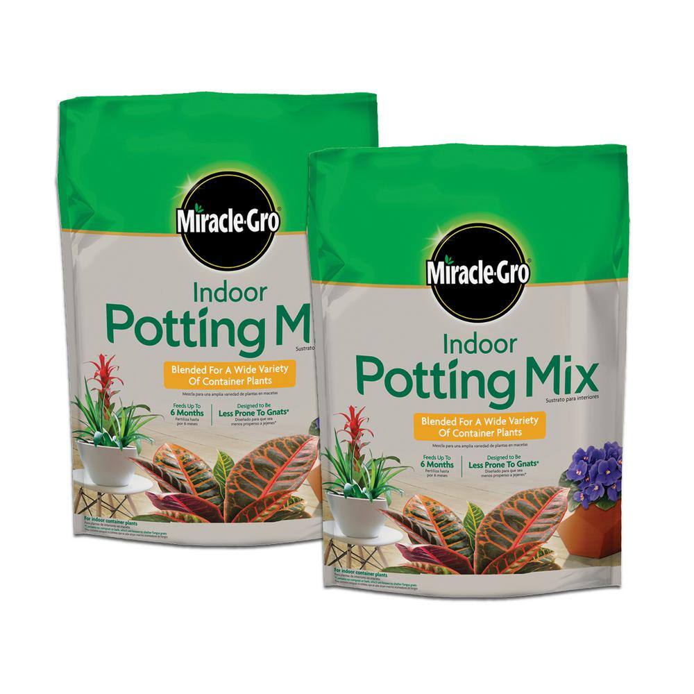 Miracle-Gro 6 qt. Indoor Potting Mix (2-Pack) VB300517