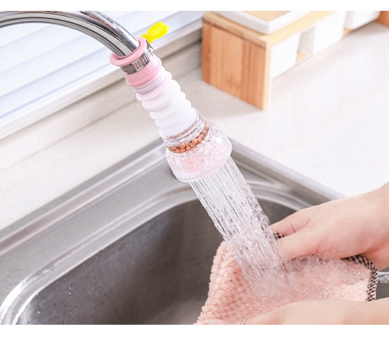 360 Degree Rotation Faucet Extender Shower Water Tap Gadget Water Tap Extension Filter Kitchen Faucet Extension Tube