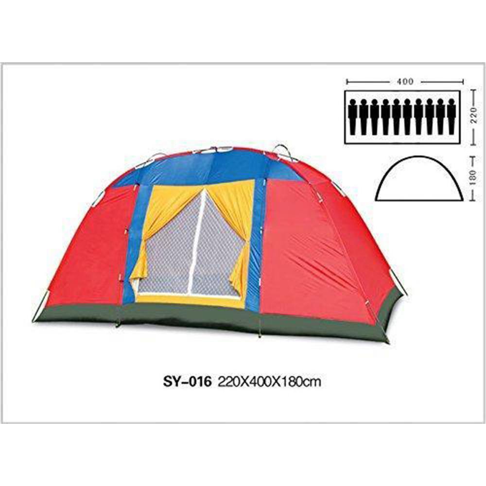 8-Person Outdoor Camping Party Large Tent for Traveling Hiking with Portable Bag in Red CX525CP-RD