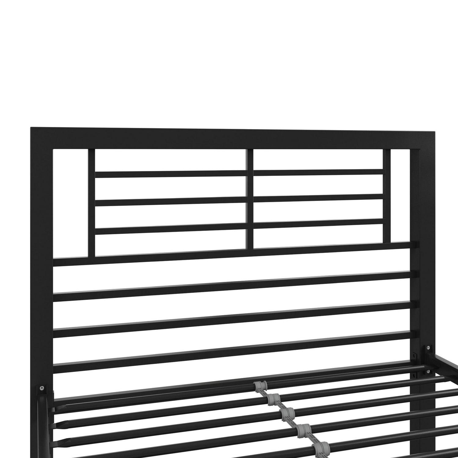 Your Zone Kids Metal Platform Bed， Twin， Black