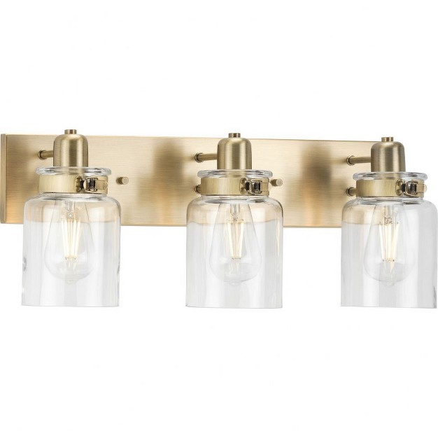 Progress Lighting Calhoun 3 light Vintage Brass Bath Vanity