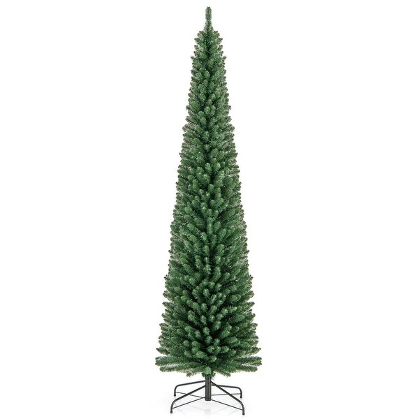 Costway 5/6/7/8 FT Pencil Christmas Tree with 295/392/523/671 Memory