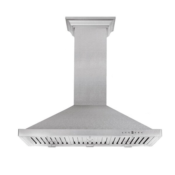 ZLINE Designer Series Fingerprint Resistant Stainless Steel Convertible Vent Wall Mount Range Hood