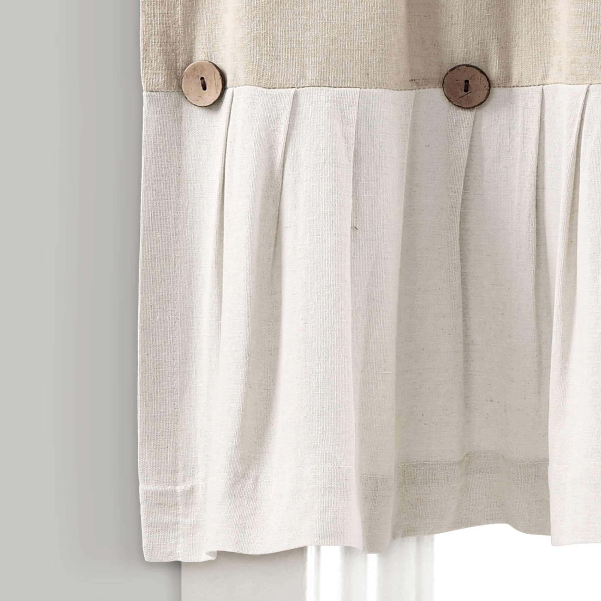 Linen Button Valance