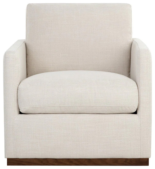 Wilfred Swivel Lounge Chair Effie Linen   Contemporary   Armchairs And Accent Chairs   by Rustic Home Furniture Deco  Houzz