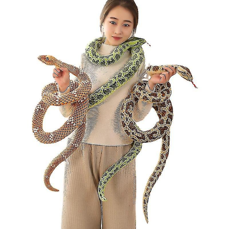 Snake Stuffed Animal Plush， Giant Anaconda Realistic Kids Toys