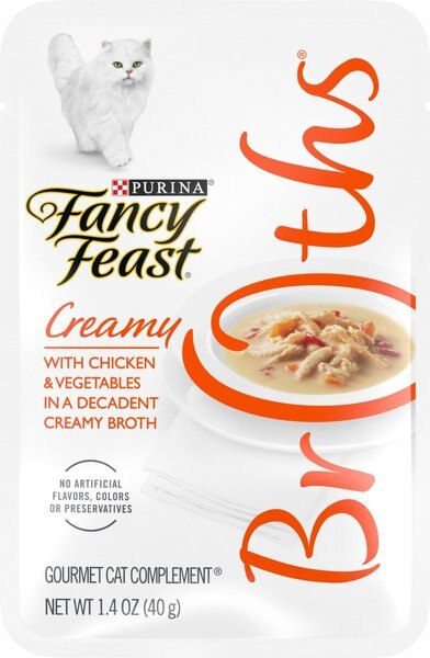 Fancy Feast Creamy Broths with Chicken and Vegetables Supplemental Cat Food Pouches