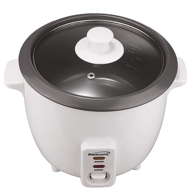 Brentwood 15 Cup Rice Cooker / Non-Stick with Steamer in White