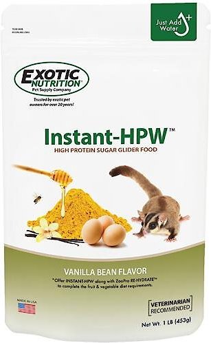 Exotic Nutrition Instant-HPW Original Flavor Small Pet Food， 1-lb bag